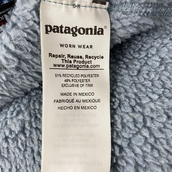 Patagonia Jacket Womens XL Blue Polartec ThermalPro Fleece Quarter Snap Pullover - Picture 7 of 13